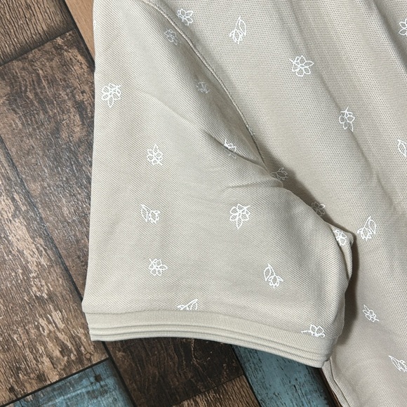 👕 Veboon Mens medium cream cotton flex polo shirt - Picture 7 of 15